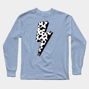 Cow Print Lightning Bolt Long Sleeve T-Shirt